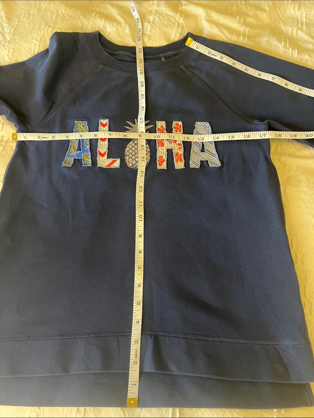 Tommy Bahama ALOHA Appliqué Pullover Sweatshirt Patriotic Embellished Crewneck - Picture 6 of 14